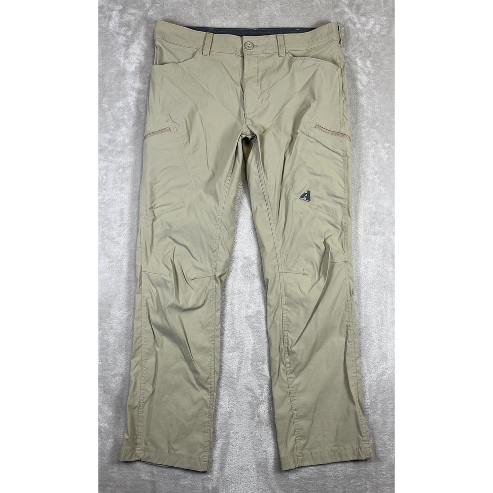 Eddie Bauer Pants Mens 35x31* Tan Cargo First Ascent Guide Pro Hiking Stretch